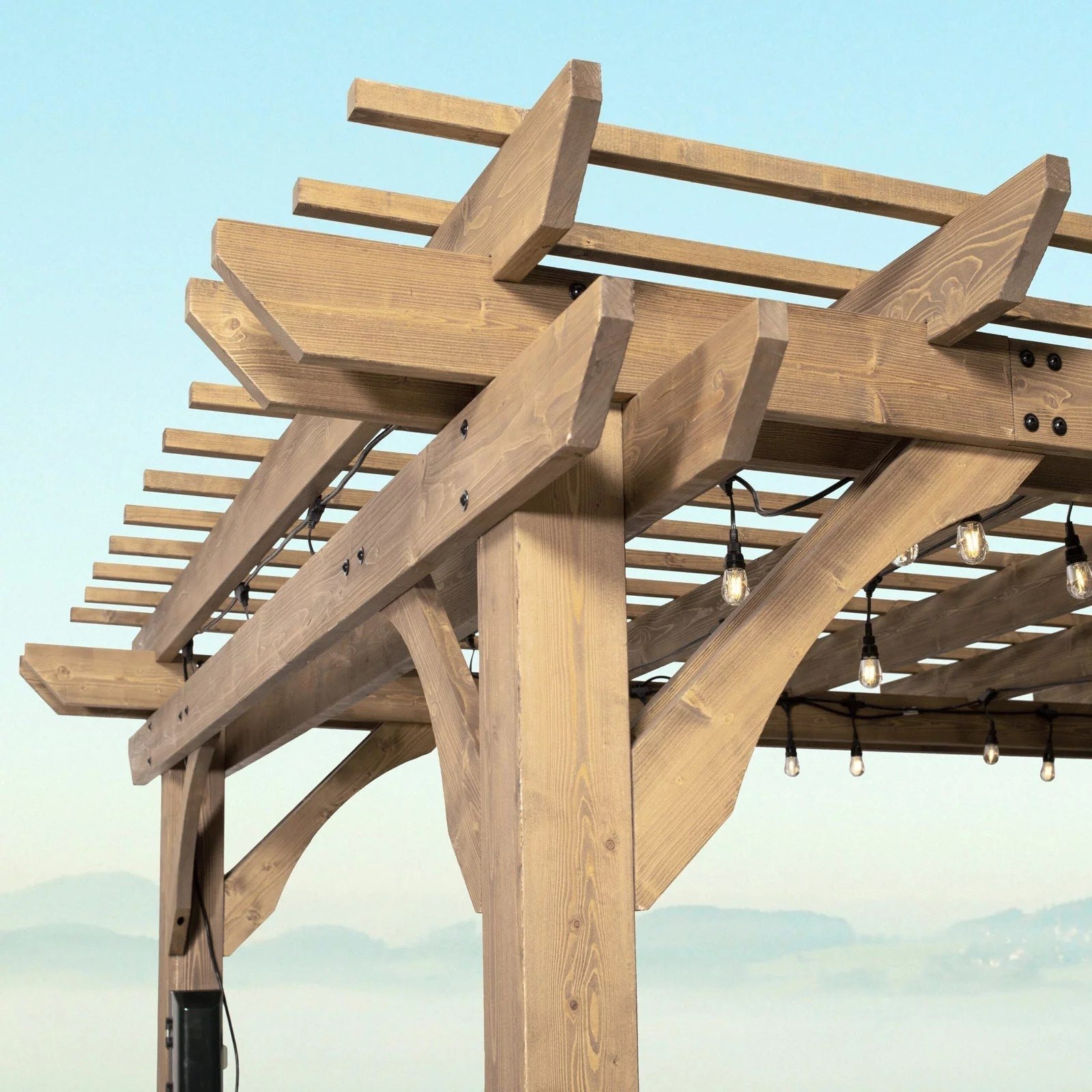 12×10 fairhaven pergola, rustic finish 12×10 fairhaven pergola, rustic finish
