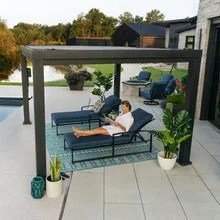 16x12 trenton modern steel pergola with sail shade soft canopy 16x12 trenton modern steel pergola with sail shade soft canopy