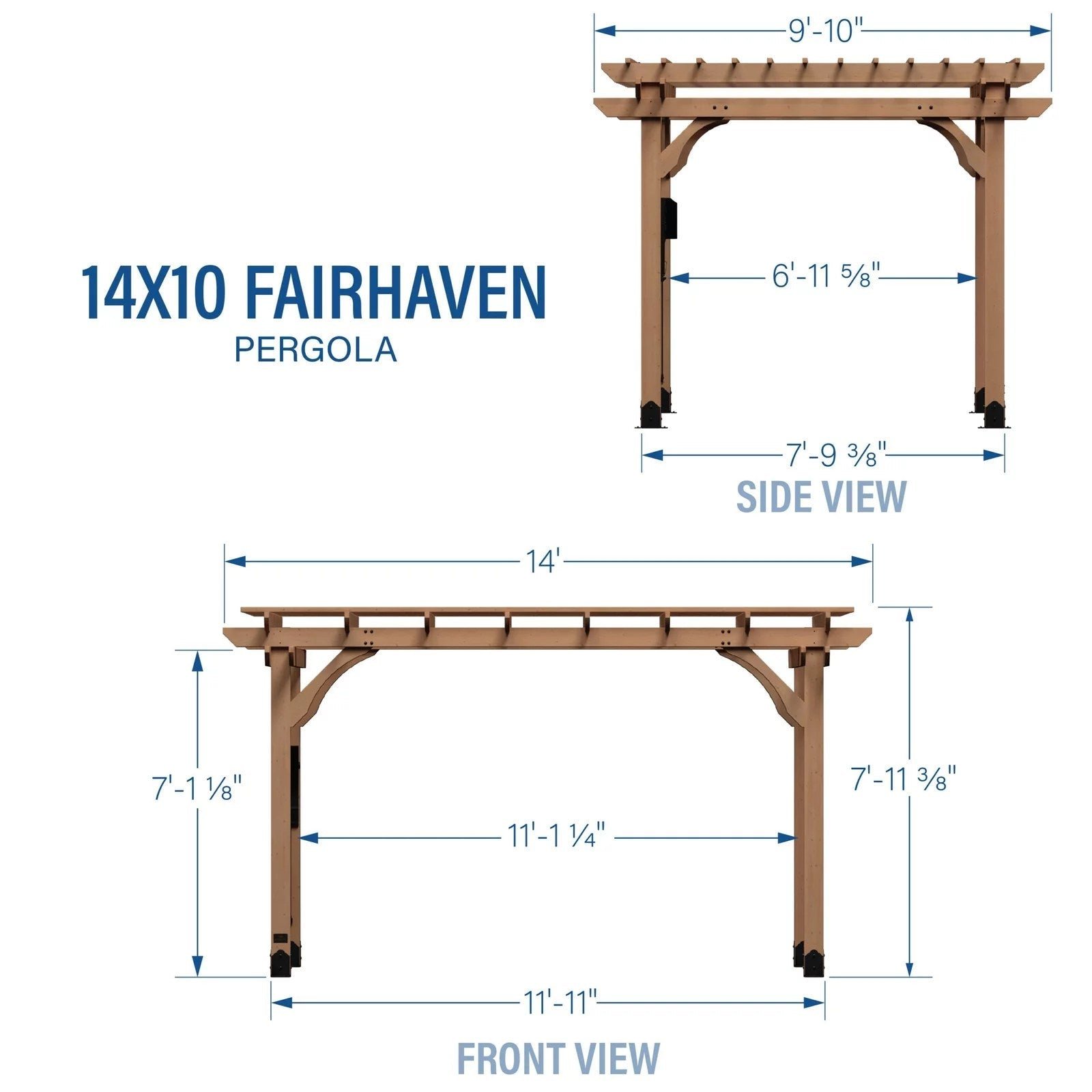 14×10 fairhaven pergola rustic finish 14×10 fairhaven pergola rustic finish