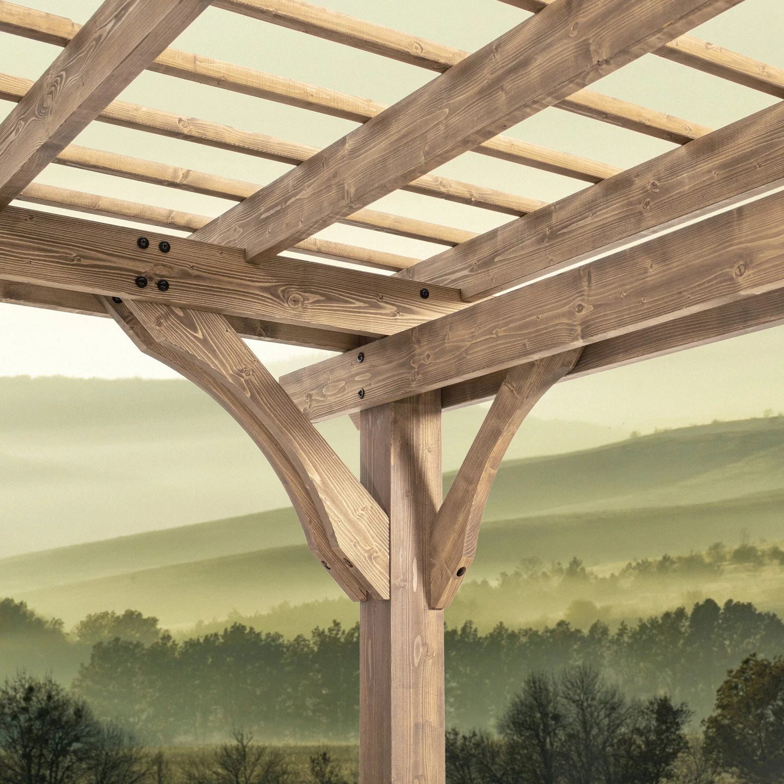 14×10 fairhaven pergola rustic finish 14×10 fairhaven pergola rustic finish