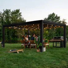 16x12 trenton modern steel pergola with sail shade soft canopy 16x12 trenton modern steel pergola with sail shade soft canopy