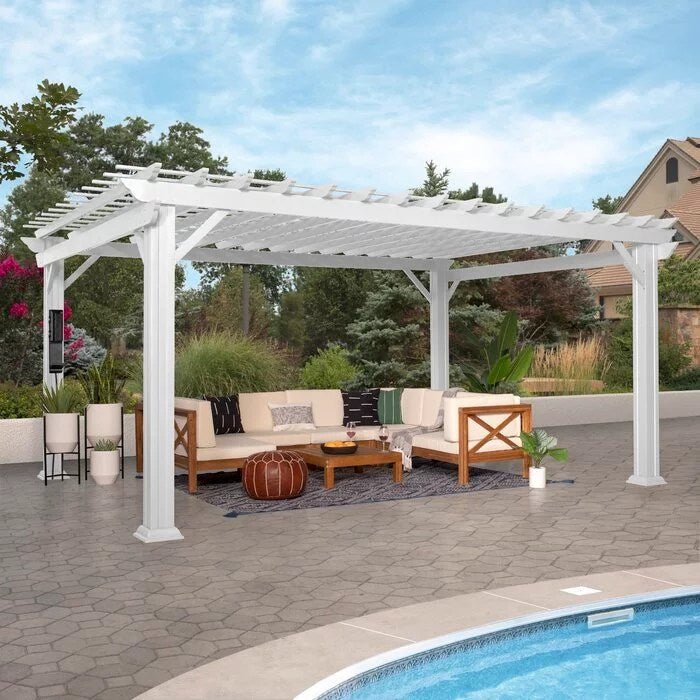 backyard discovery 16 ft. x 12 ft. steel traditional pergola backyard discovery 16 ft. x 12 ft. steel traditional pergola