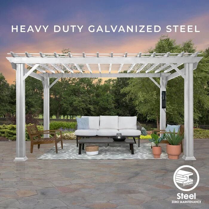 backyard discovery 16 ft. x 12 ft. steel traditional pergola backyard discovery 16 ft. x 12 ft. steel traditional pergola