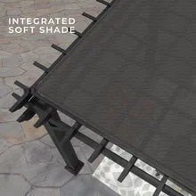 14x10 stratford traditional steel pergola with sail shade soft canopy 14x10 stratford traditional steel pergola with sail shade soft canopy